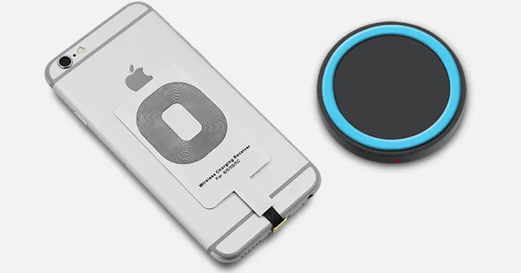 QI Беспроводное зарядное устройство приемник зарядный адаптер для iPhone 5S 7 Беспроводное зарядное устройство для Andriod type C для телефона Xiaomi