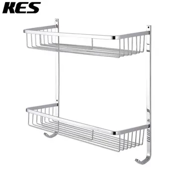 

KES A2126/A2126-2 Bathroom Extra Deep 2-Tier Rectangular Shelf Basket Stainless Steel Wall-Mounted, Polished/Brushed