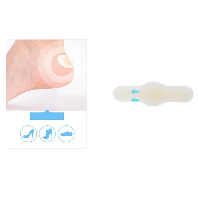 Silicone Gel Soft Heel Sticker 4pcs Adhesive Hydrocolloid Gel Blister Plaster Anti-wearing Heel Sticker Pedicure Patch 3Styles