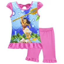 3 цвета, детский пижамный комплект «Моана», одежда для сна для девочек, Пижамный комплект для девочек 3-10 лет, Детская Пижама, комплекты одежды для маленьких девочек и мальчиков