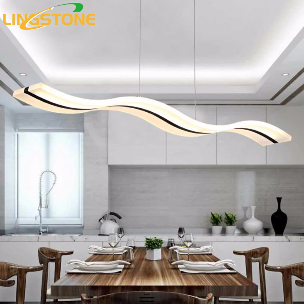 

Modern Pendant Lights Kitchen Living Dinging Room Light Fixtures LED Hanging Lamp Luminaires Dimmable With Control AC90-260V