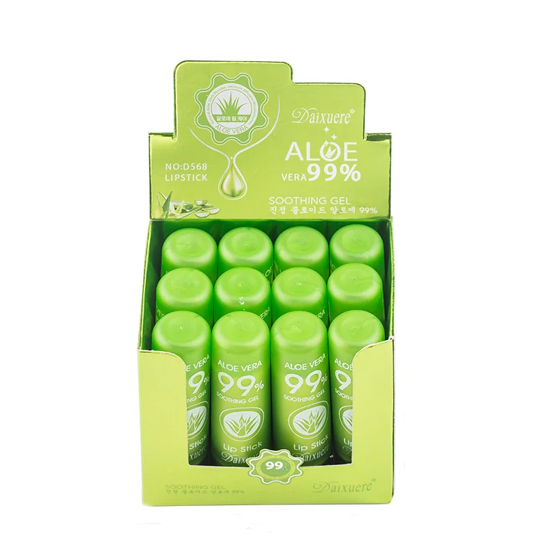 12pcs 12 шт./компл. Новая мода губная помада 99% алоэ вера бальзам для губ увлажняющая помада с изменением цвета, Длительное Действие, Красота Уход за губами - Цвет: 12pcs