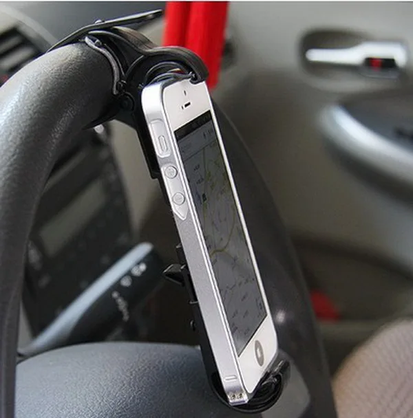 

by dhl or ems 500pcs car steering wheel tablets/mobile phone holder navigation frame retractable many uses phone bracket