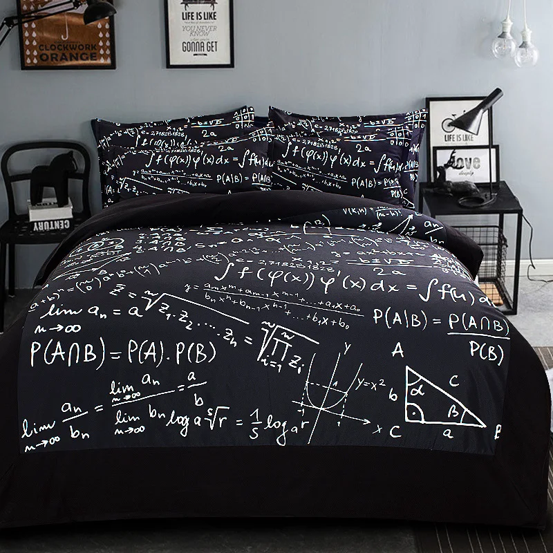 Black And White Bedding Geometric Duvet Cover Single Twin Queen