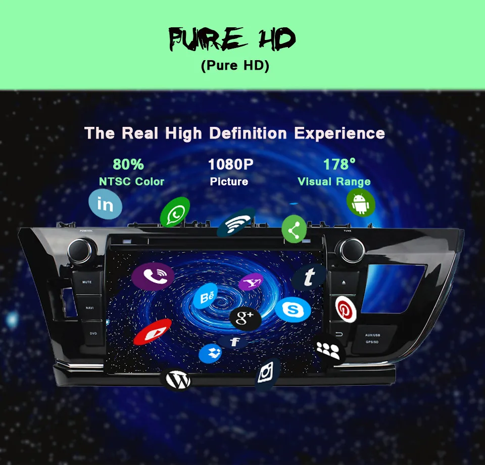 Perfect 1024*600 Octa-Core Android 9.0 HD 9" Car PC Radio DVD for Toyota Corolla 2013-2016 Right With GPS 4G/WIFI BT IPOD TV USB AUX IN 6 Perfect 1024*600 Octa-Core Android 9.0 HD 9" Car PC Radio DVD for Toyota Corolla 2013-2016 Right With GPS 4G/WIFI BT IPOD TV USB AUX IN 6