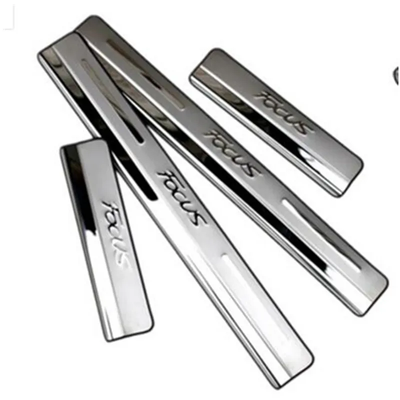 

Car Styling for Ford Focus 2 mk2 accessories 2006-2009 2011 stianless steel auto door sill protector scuff plate sills guard
