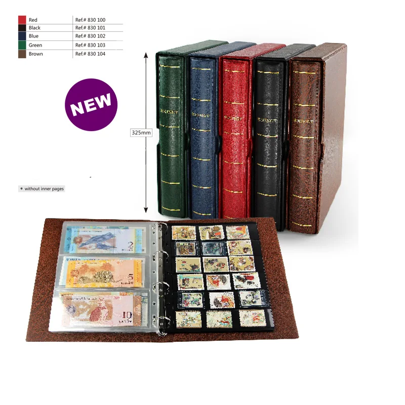 

810461 J3.0 LEATHERETTE BINDER & SLIPCASE SET & Stamp Album 325x250x60mm