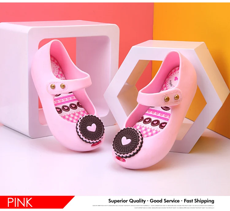 Cartoon Cracker Girls Sandals Fashion Cute Biscuit Children Shoes Waterproof Slip-resistant Wear-resistant Beach Kids Shoes 595 (3)