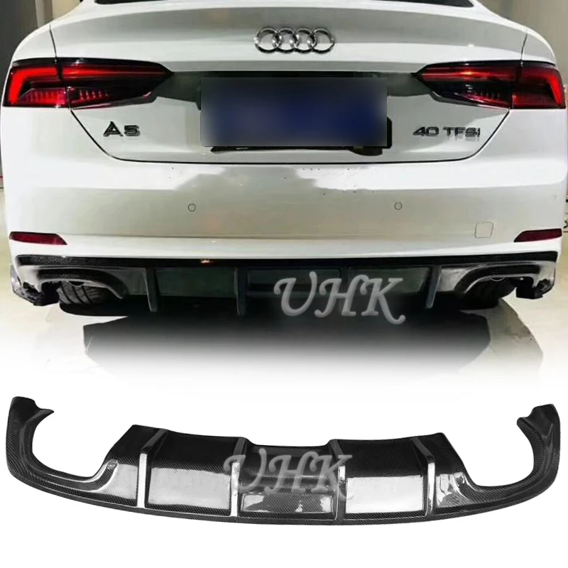UHK для Audi A5 S5 RS5 задний бампер из углеродного волокна для губ задний диффузор разветвитель для гоночных автомобилей наборы для тела аксессуары протектор