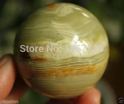 

huij 00343 53 mm Nice Green Red Onyx Sphere Crystal Ball from Peru Bronze Statue
