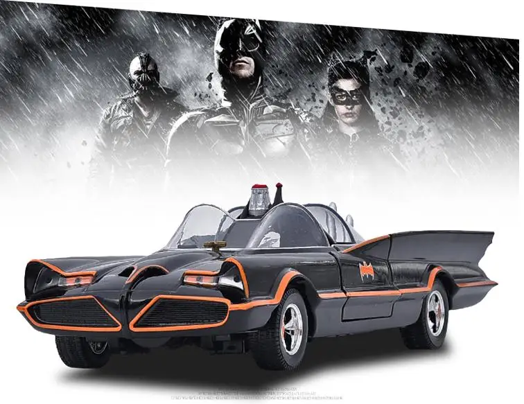 Jada 1:24 литья под давлением автомобилей Batman Batmobile классика ТВ Линкольн Futura с игрушка Робин рисунок