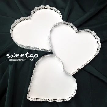 

Lace Edge A Snack Disc European Iron Wedding Cake Disc Wedding Candy Disc Dessert Platform Do Compote Peach Disc
