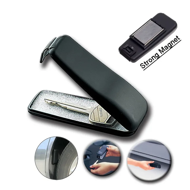 Magnetic Car Bike Stash Safe Lock Spare Key Box Hidden Storage Safe Security Box For Home Office Car Caravan Truck 1