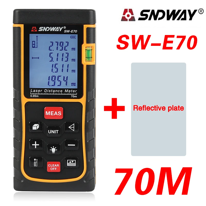 SNDWAY SW E70 70 м цифровой лазерный дальномер Дальномер Устройство для