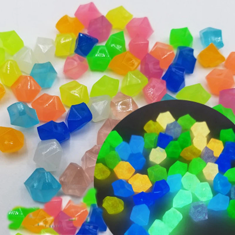 

50PCS/Lot Luminous Pawn Irregular Stone Chessman Game Pieces For Board Game Accessories Multi Colors For Token Board Games