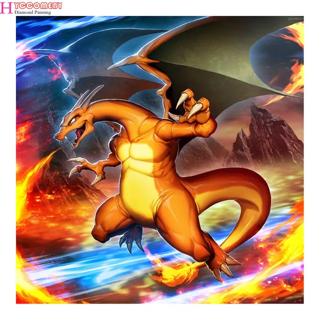 5D Diamond Painting Video Game Pokemon DIY full round square Diamond