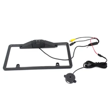 Car Rear View Camera License Plate Camera 170 Degrees Night Vision Waterproof License Plate Frame Video Parking Sensor Camera