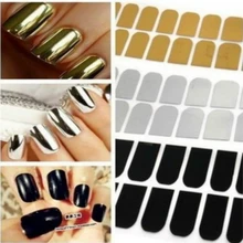 16 pièces/feuille Nail Art décorations autocollant Patch feuilles armure autocollants Ongles Cool Ongles autocollants pour Ongles manucure(China)