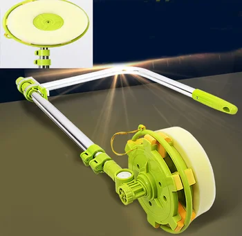 

Glass window cleaning tool retractable pole clean window device with melamine sponge head double faced glass scraper wipe