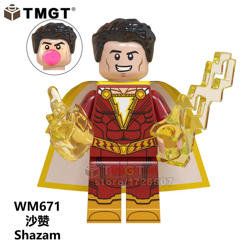 Одноместный Shazam Billy Batson Mary Thaddeus Sivanav Freddy Freeman строительные блоки игрушки для детей