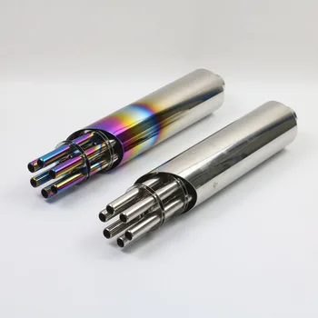 

Motorcycle Motorbike Modified Exhaust Pipe Gatling Gun Style Motorbike Scooter Exhaust End Pipe Mufflers AK025