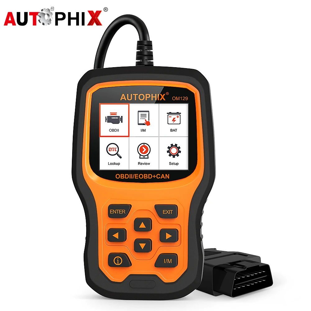 Autophix OM129 OBD2 Авто диагностический сканер мульти-Язык двигателя Батарея проверки данных в режиме реального времени ODB читатель Кода OBDII диагностический инструмент бесплатного обновления