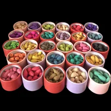 Из натуральных тканей с цветочным узором, арома лампа для Ладан конус красочные аромат башня Ладан смешанный запах ароматерапия свежий ароматическая специя 50/100/20 шт