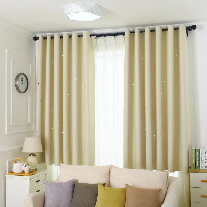 Brillante estrellas niños tela Cortinas para niños niño niña dormitorio Salón Azul/Rosa Blackout Cortinas moda Durable Cortinas