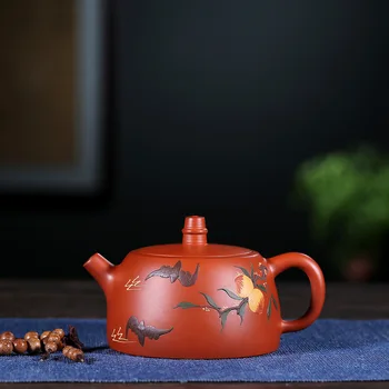 

Dragon Blood Sand Peach Of Immortality Kettle Tam Jun Kungfu Online Travel Tea Set Gift Infusion Of Tea Kettle Wholesale