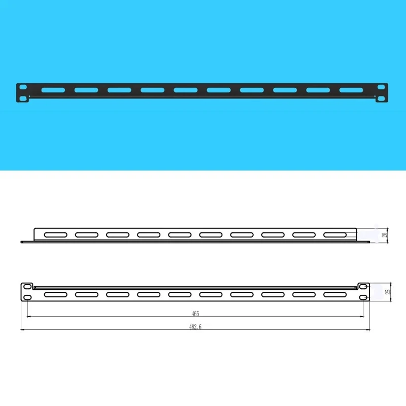 5 шт. 1" 0.5U PDU кабель управления сталь для шкафов Сетевой провод Органайзер 2,0 мм толщина 19 дюймов