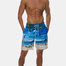 E1 Новинка, летние пляжные мужские шорты с принтом, мужские плавки, мужские спортивные шорты для отдыха, купальный костюм