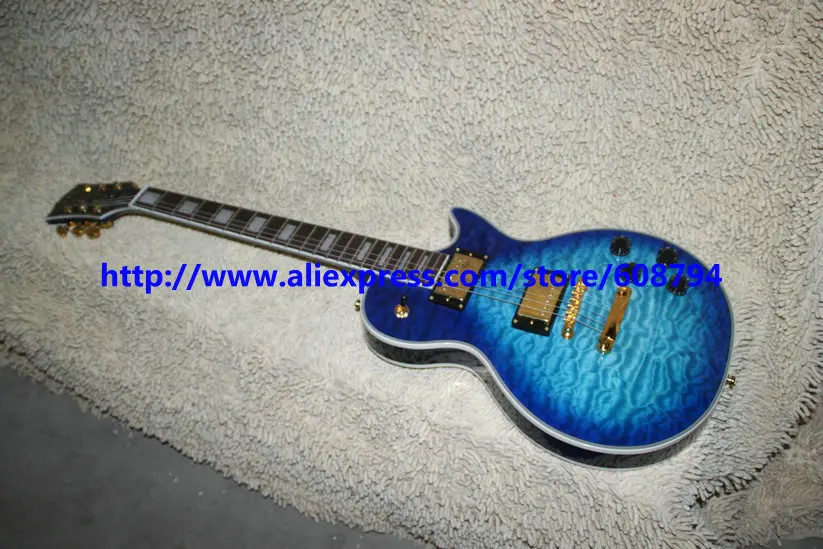 Custom Shop Blue Burst Electric Guitar gold hardware China Guitar Factory New Arrival Wholesale