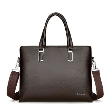 

Fashion Vintage Retro Large Shoulder Bag Laptop Bag Handbags Men Crossbody Bag Men's Travel Business Brown Leather Briefcase