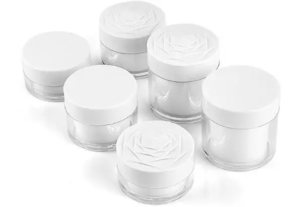 12pcs/Lot 20g/30g/50g High Quality Plastic Cream Jar Acrylic Double Wall Refillable Facial Packaging Cosmetic Container | Красота и
