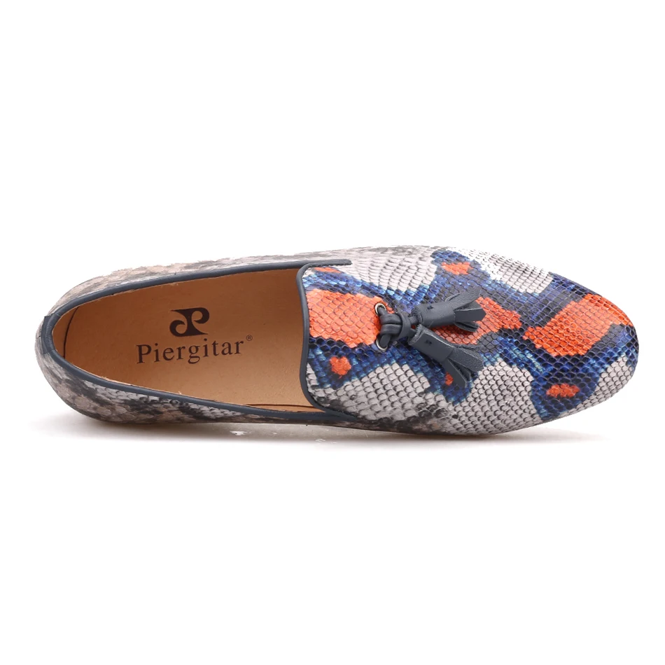 Marque Chaussures Partie Vache Cuir Serpent Motif Habillées Hommes Et Piergitar Mocassins Gland Multi 2019 En Mariage Décontractées De LVqSzGpUMj