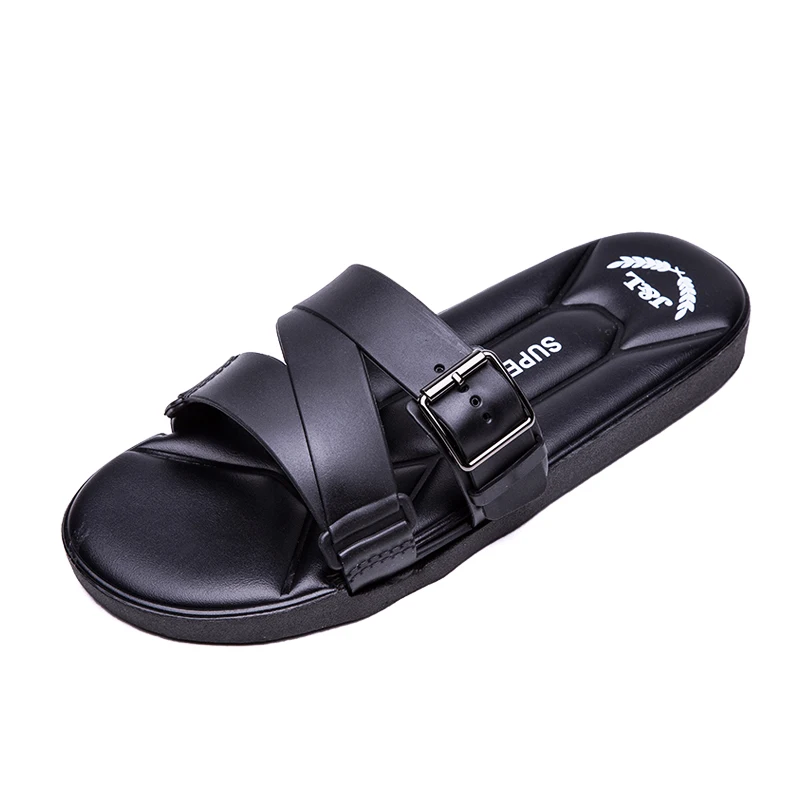 Men Slippers Summer Flat Summer Man Shoes Breathable Beach Slippers Split Leather Flip Flops Mens Slippers Zapatos Hombre