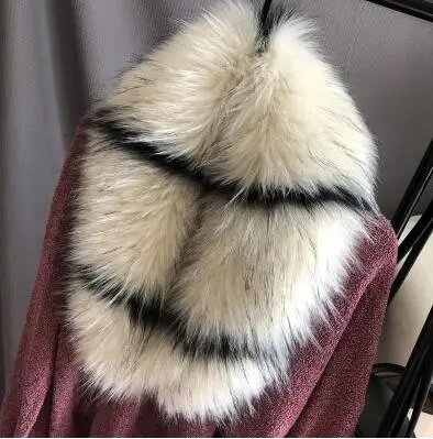 Autumn and winter women's Raccoon fur collar fox fur wool muffler scarf faux collar faux fur cape pashmina