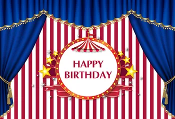 

Blue curtain stage Photo backgrounds Fotografia vinyl happy birthday photography backdrops for photographer studio props lv-754