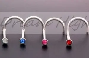 

New Arrival Nose Piercing Hot sell Nose Ring Nose screws free shipping mixed Color 0.6mm