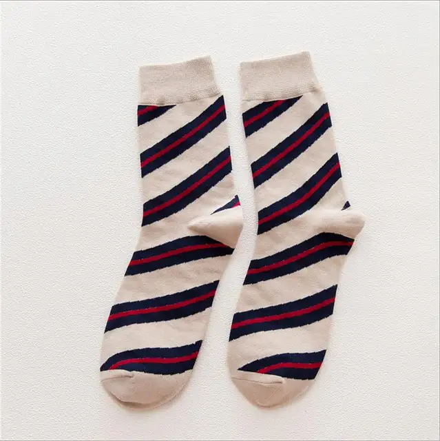 Buy 17 New Men's French personality twill Socks 5pairs Wholesale Autumn and