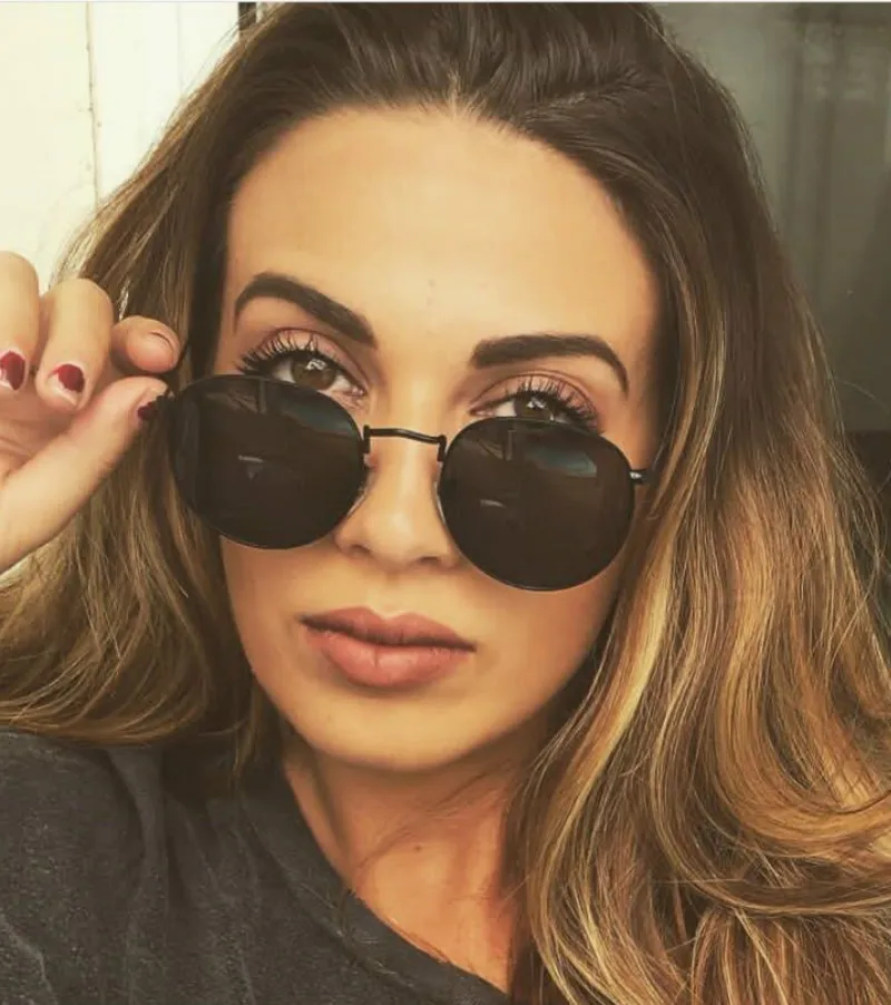 

Hot Ray 2019 round sunglasses women men brand designer sun glasses for women Alloy mirror sunglasses de grau feminino