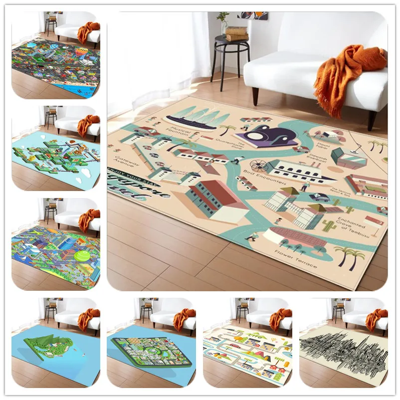 Activity children puzzle play mat carpet kids room rug baby bedroom