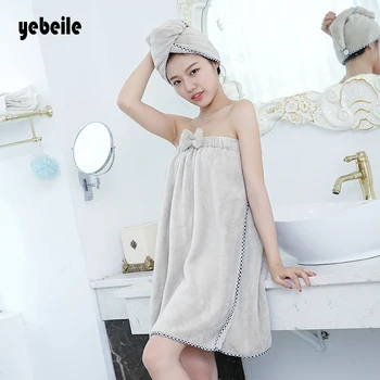 

Yebeile new bath towel,super absorbent quick-drying microfiber towel,nice towel,a bowknot bath skirt