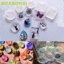 5Pcs/set Water Drop Epoxy Silicone Mold Fondant Crystal Diamond Bracelet Pendant Jewelry Doming Mould Resin Casting Mould Craft