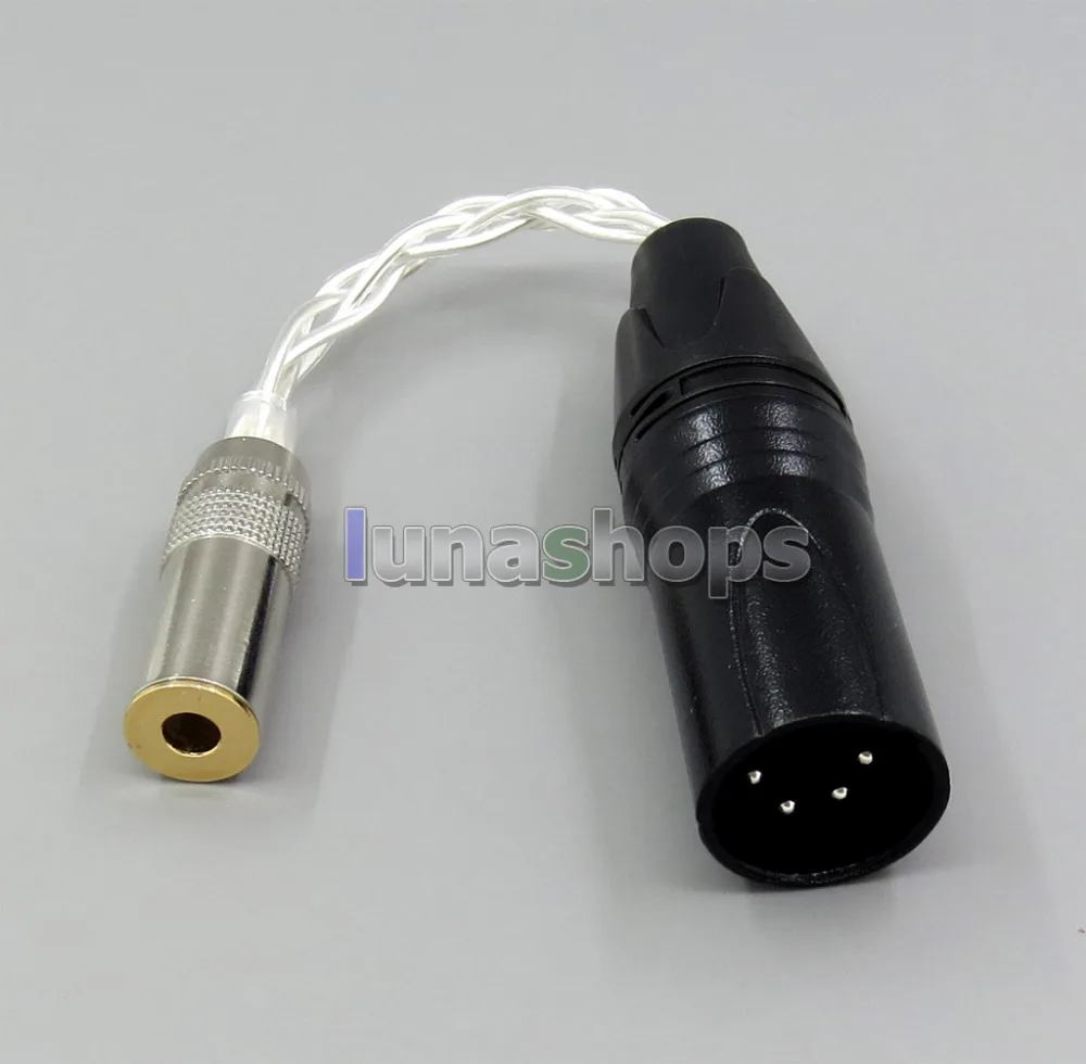 Чистое серебро Экранирование 4pin XLR кабель для мужчин 4,4 мм Женский аудио адаптер конвертер кабель для sony PHA-2a TA-ZH1ES NW-WM1Z NW-WM LN00606