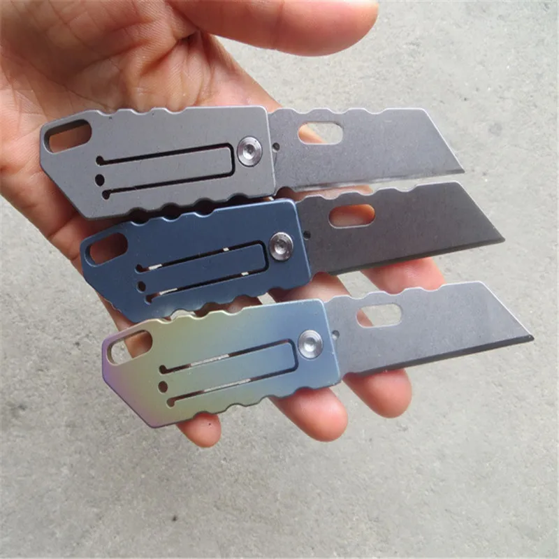 S35VN порошок стали мини edc Ультра sharp маленький нож, нож для резки нож tc4 titanium сплав походный складной нож