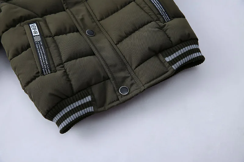 8 Bibihou 2017 New Baby  Infant Coat Kids Warm Autumn Winter Outerwear Hooded fashion Children Down Jackets Boys Girls Cotton Coat