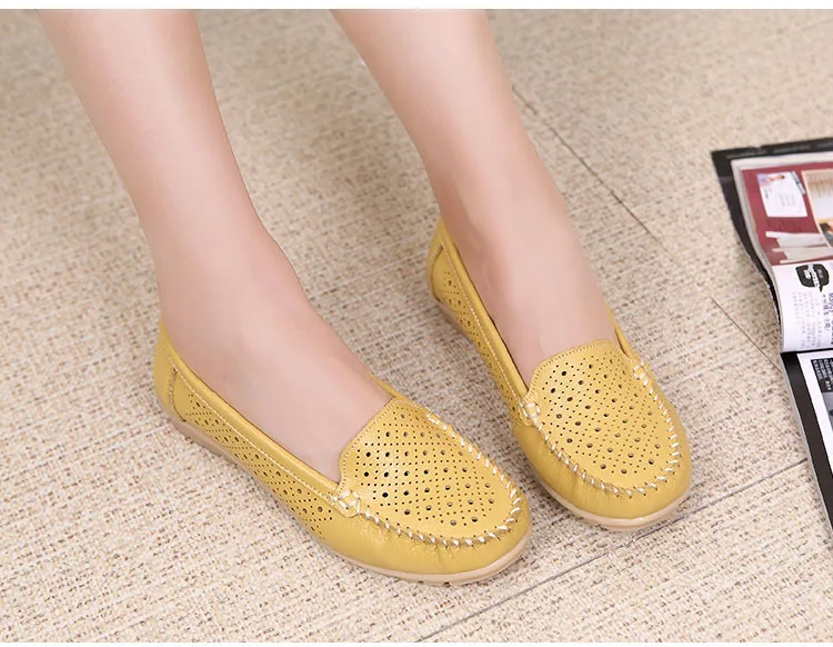 AH 168-New Arrival Cow Leather Women Loafers-22