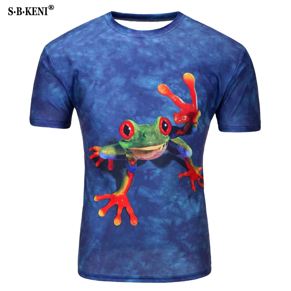 

The New Men's fashion t shirt animal 3d T-shirt cat/frog/lizard drop 3d printed short-sleeved tshirts harajuku t-shirts