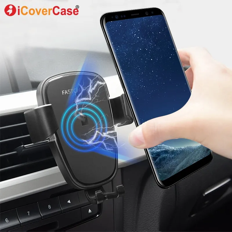 سيارة لاسلكية شاحن ل Blackview BV9600 برو BV9500 BV6800 برو BV5800 برو اللاسلكية Qi الهواء تنفيس جبل تهمة الوسادة حوض
